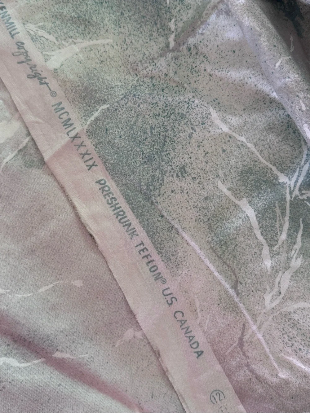 Vintage Kenmill Cotton Fabric with Teflon Coating